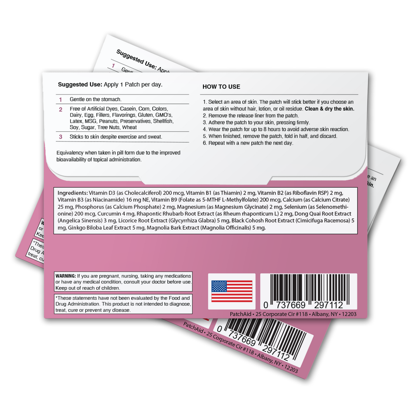 Menopause Relief Patch - Natural Symptom Relief & Support: 12-Pack with Display Case