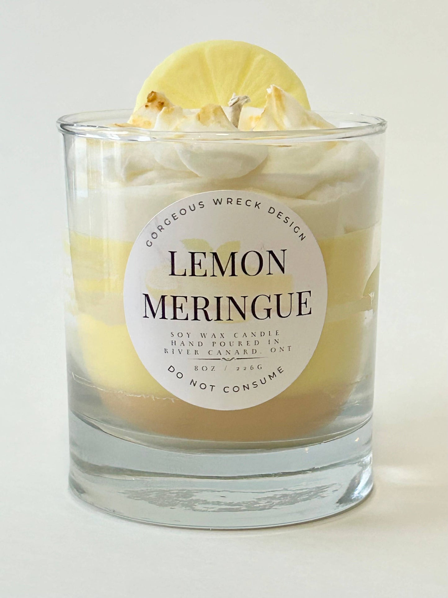 Lemon Meringue Pie Dessert Candle 