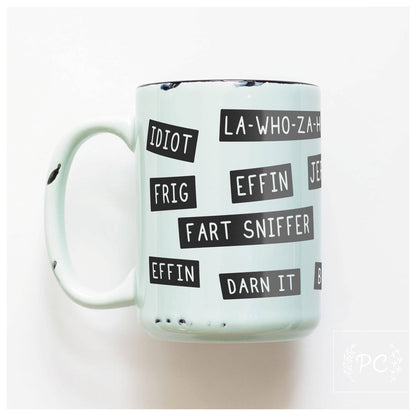 Pg rated insults | ceramic mug: Green