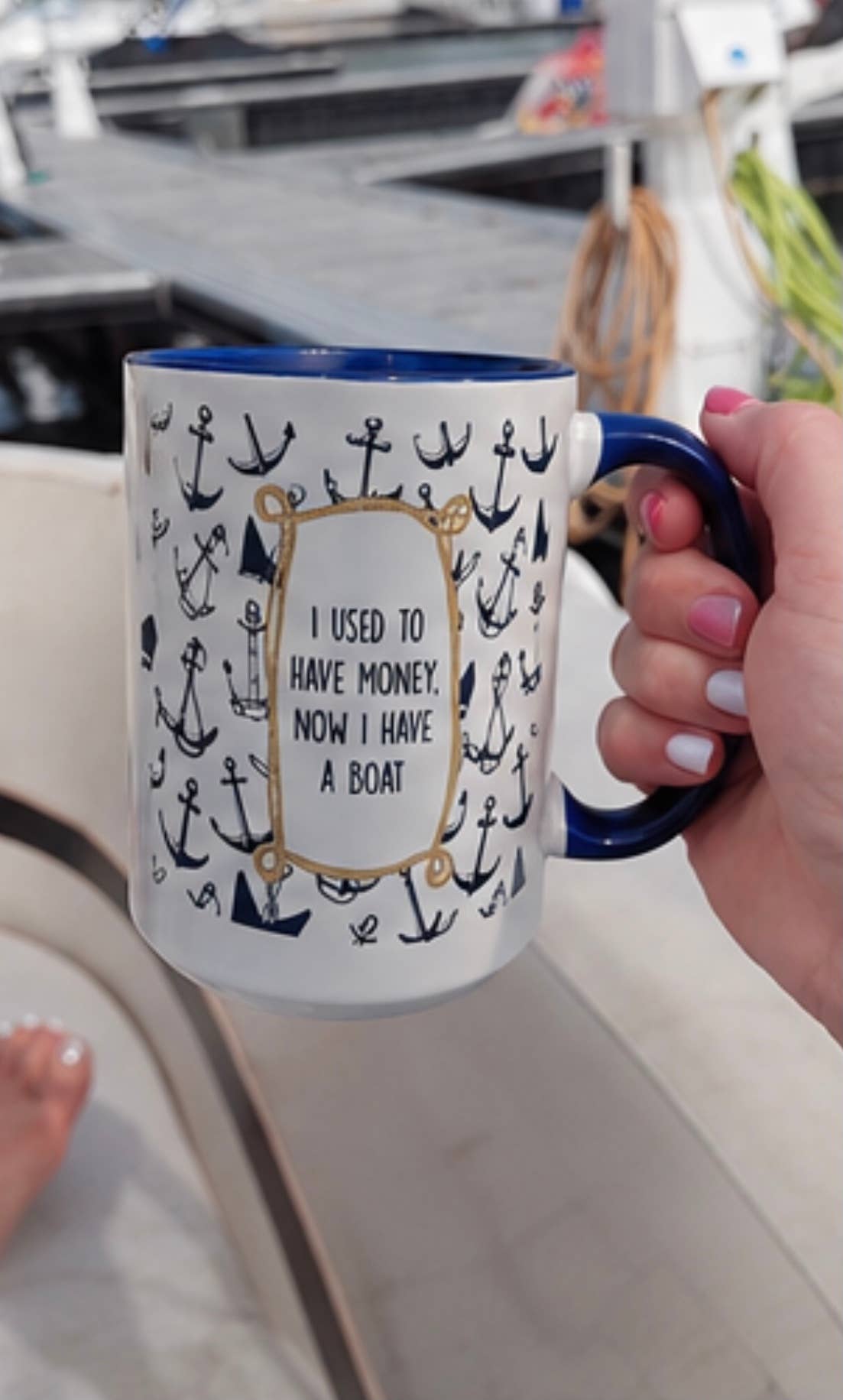 I Used To Have Money, Now I have a Boat Mug - Nautical