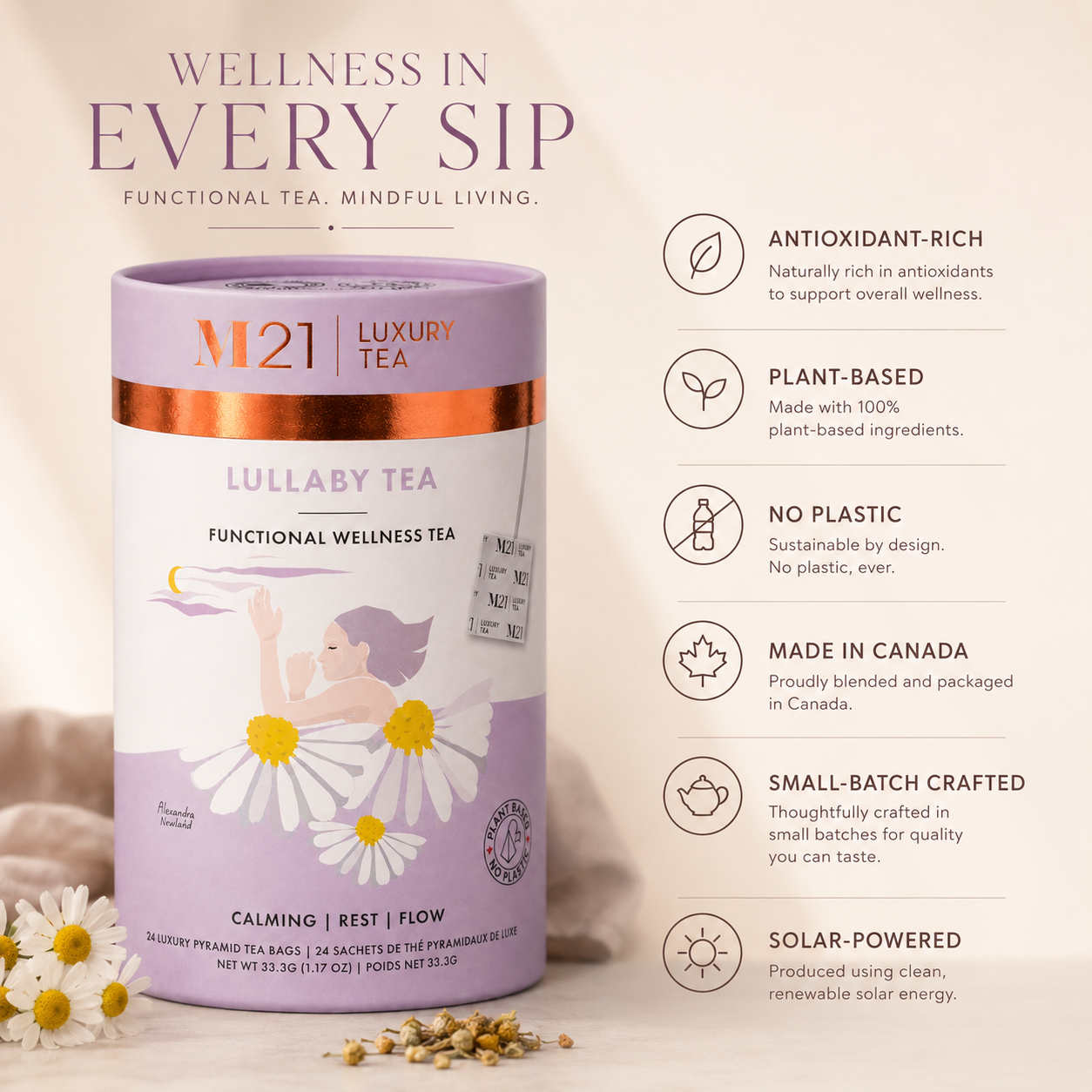 Lullaby Luxury herbal tea | Canadian | 24ct