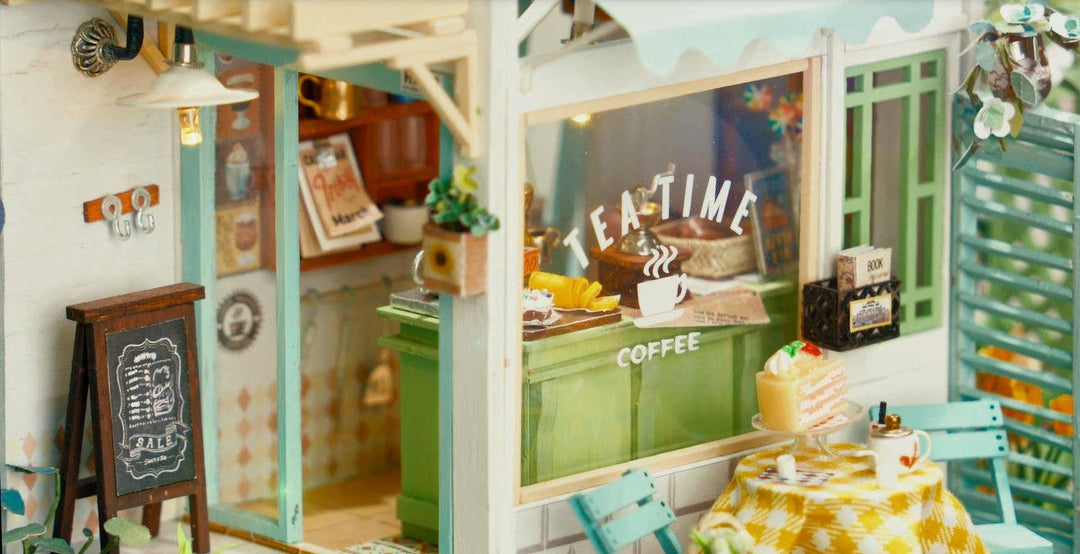 DIY Miniature House Kit: Flowery Sweets & Teas