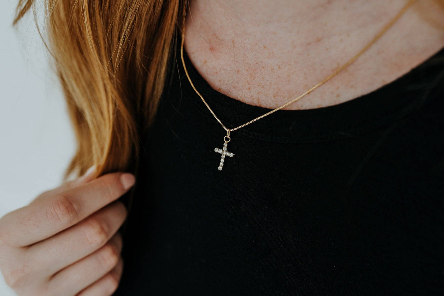 Diamond Cross Necklace: 16