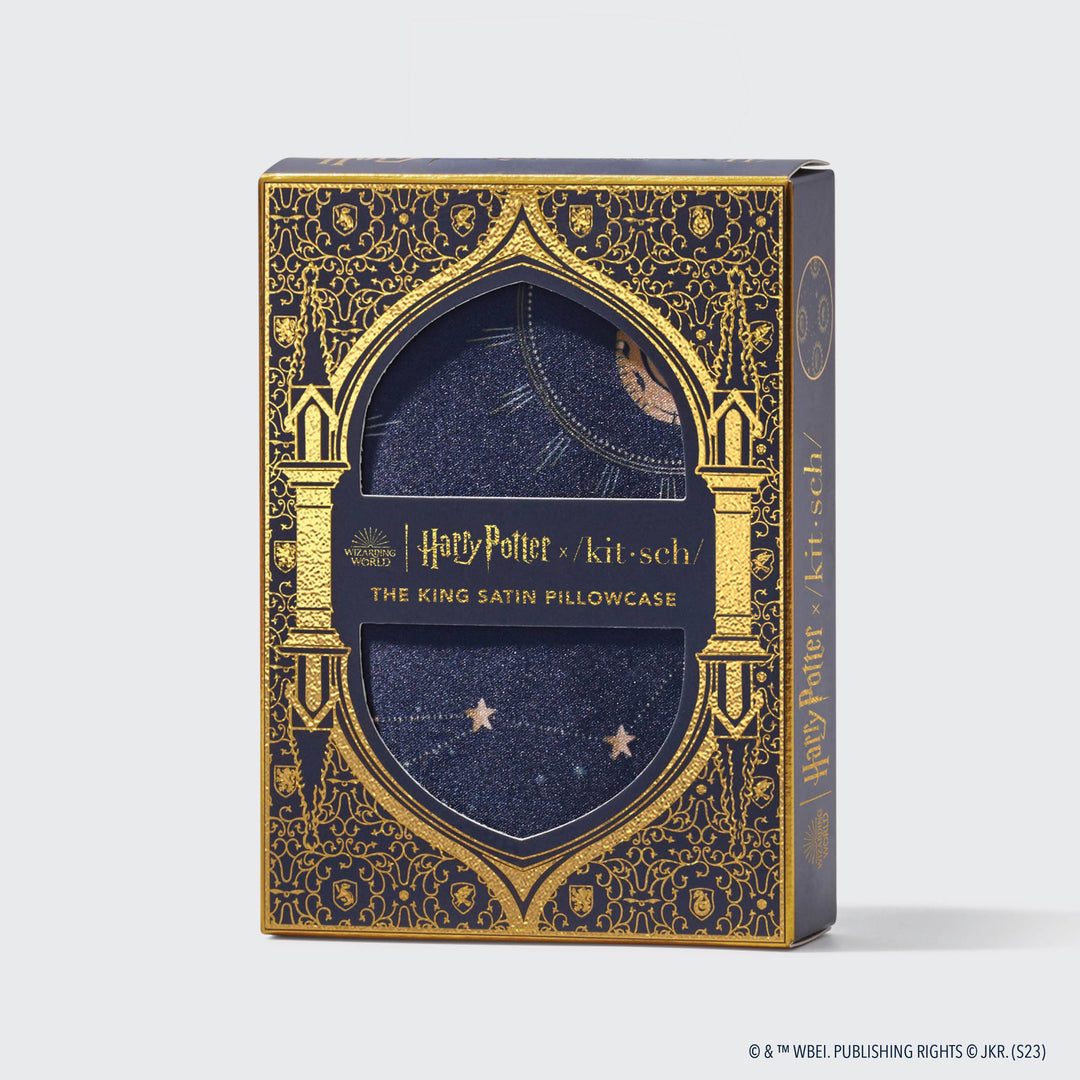 Harry Potter x kitsch KING Satin Pillowcase- Midnight