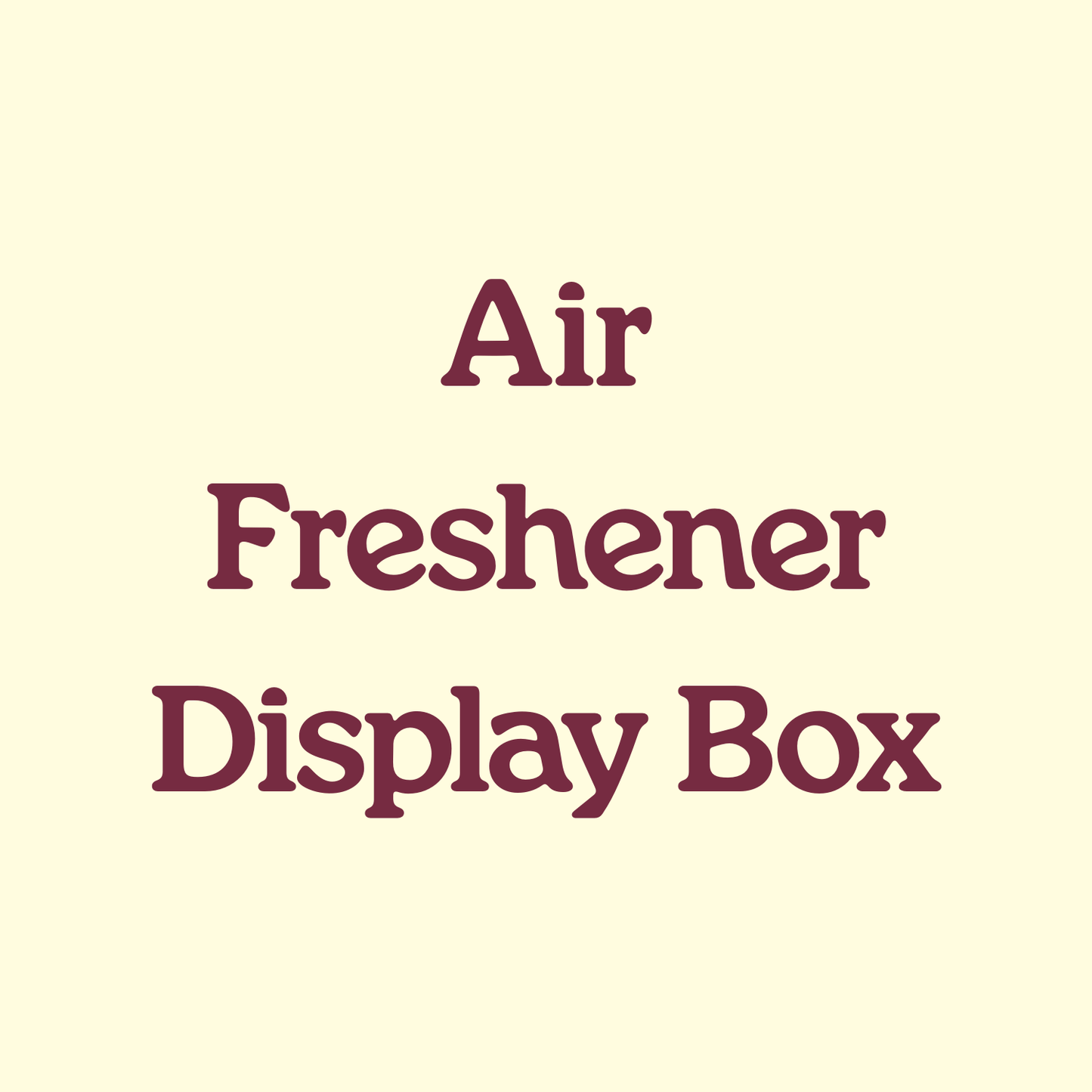 Air Freshener Display Box