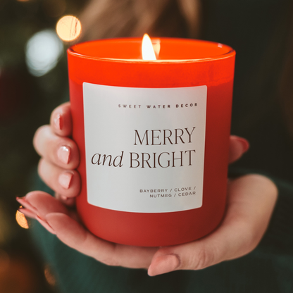*NEW* Merry and Bright 15 oz Soy Candle - Christmas Decor