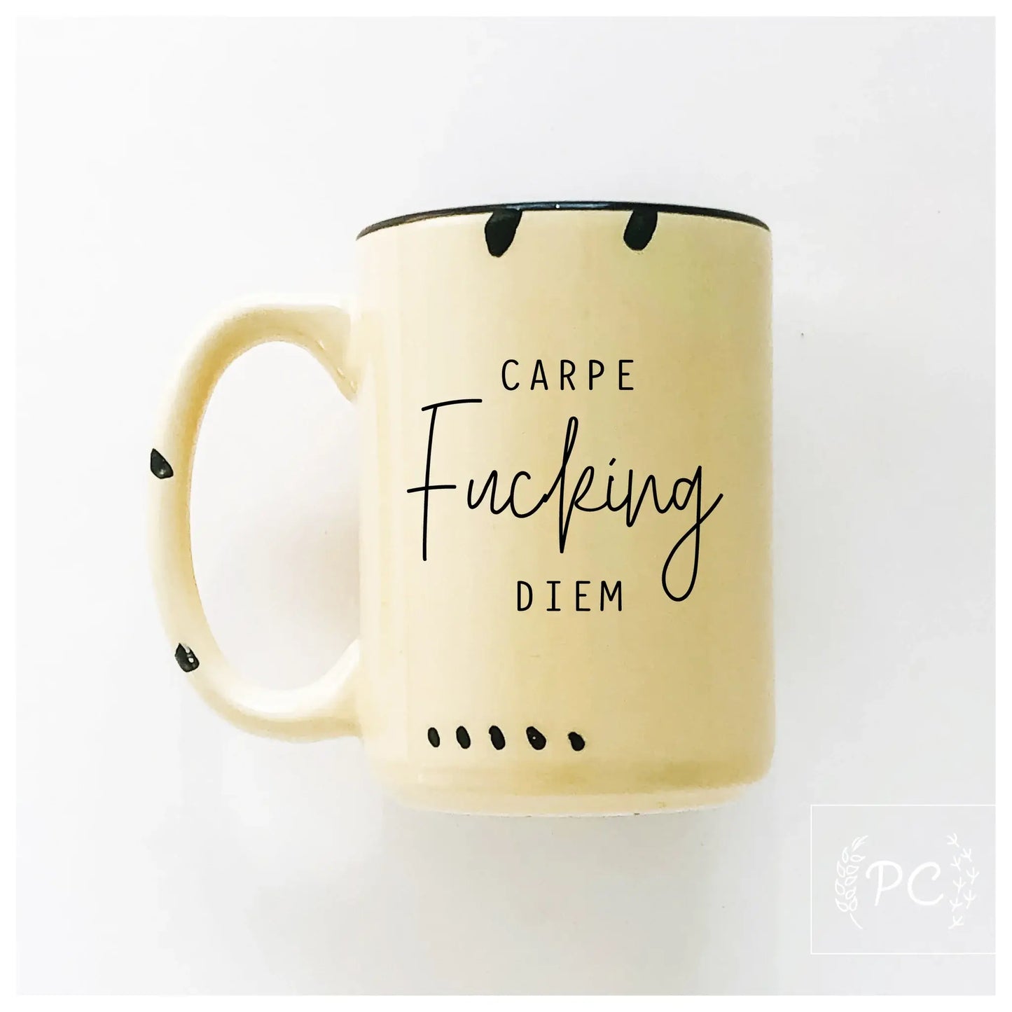 Carpe fucking diem | ceramic mug: Green