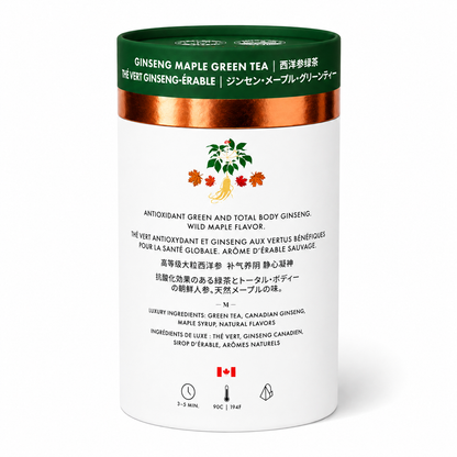 Maple Ginseng Luxury Green Tea | Canadian | 24ct