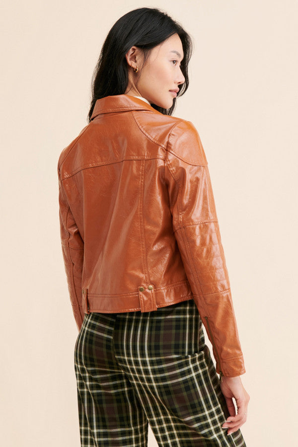 Josie Vegan Jacket - Brown