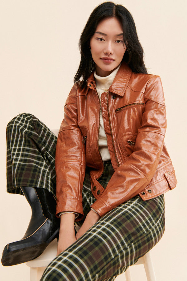 Josie Vegan Jacket - Brown