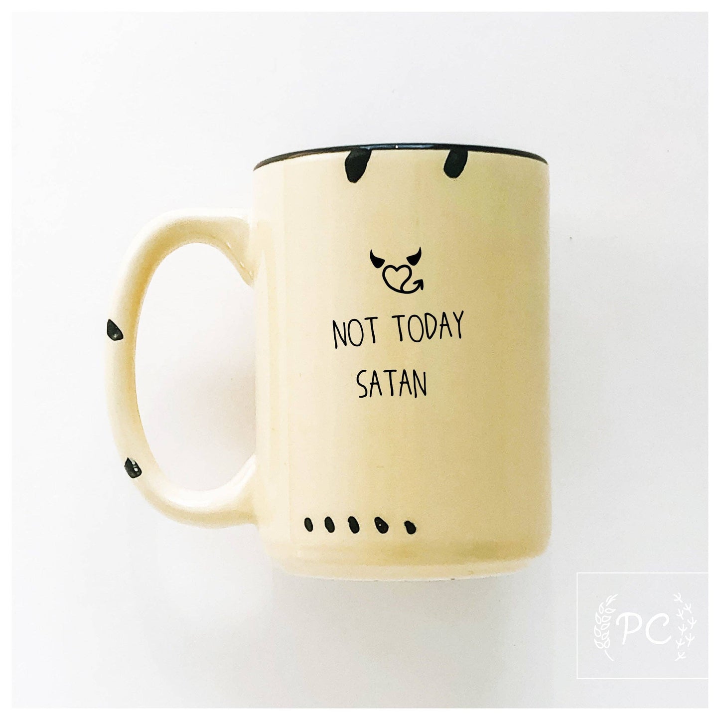 Not today satan | ceramic mug: Blue