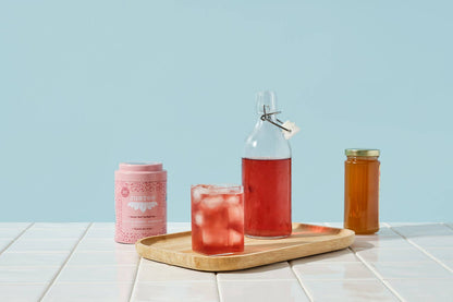 Little Berry Hibiscus Tin & Spoon - Organic, Fair Herbal Tea