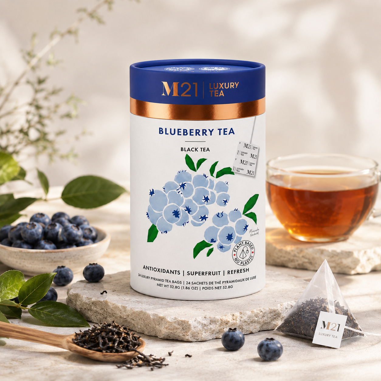Blueberry Luxury Black Tea | Canadian | 24ct