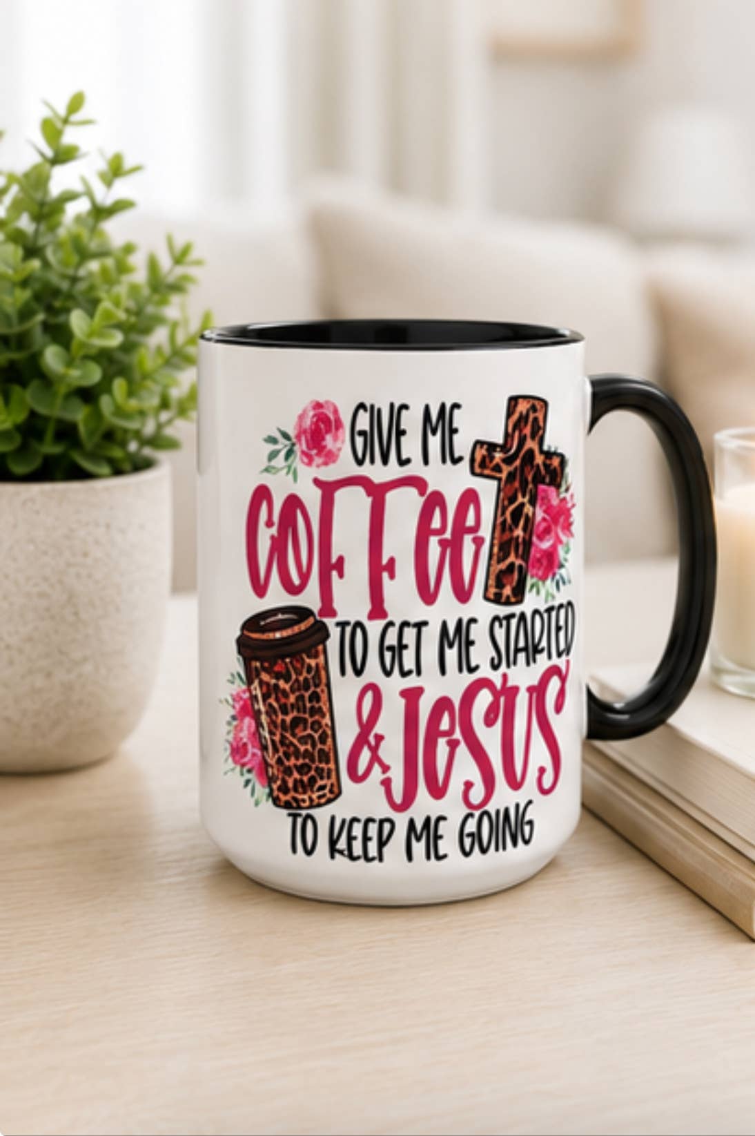 Bring Me Coffee And Jesus Ceramic Mug - Faith, Christian