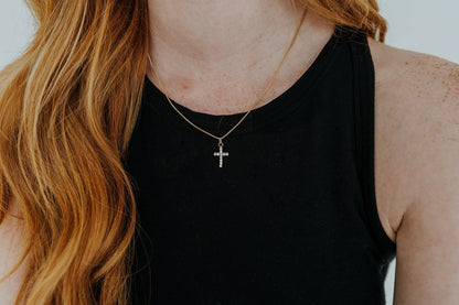 Diamond Cross Necklace: 16