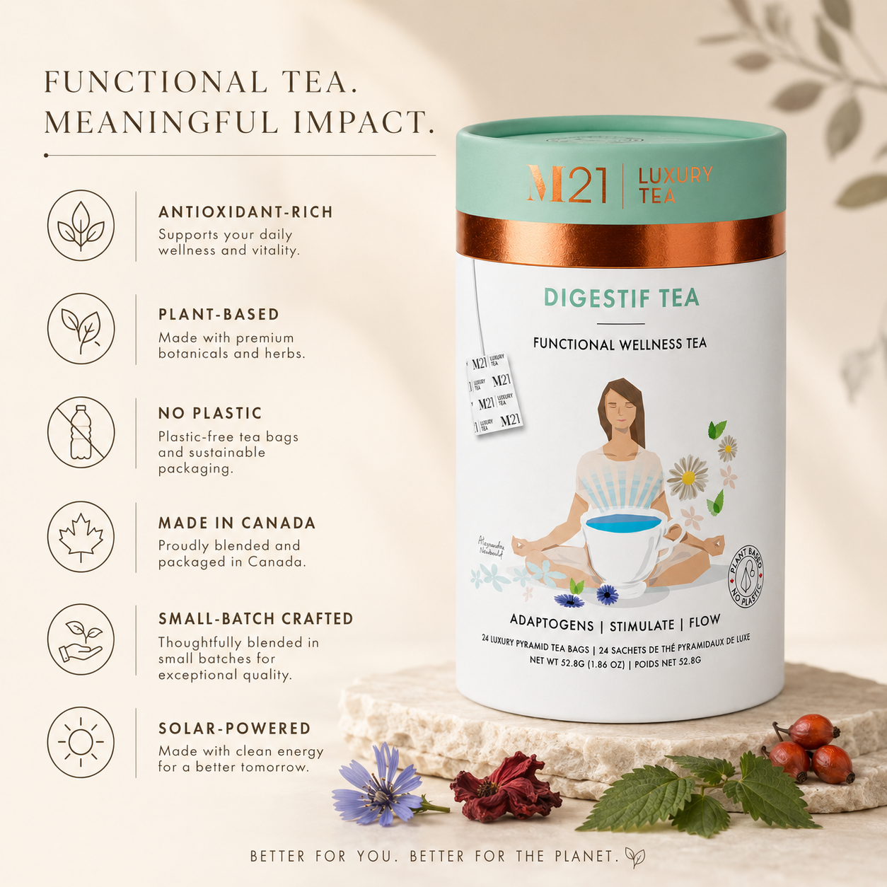 Digestif Luxury Herbal Tea | Canadian | 24ct