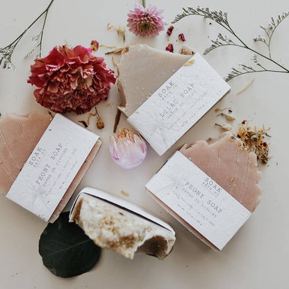 Peony Soap Bar: Floral Collection - Made in Canada