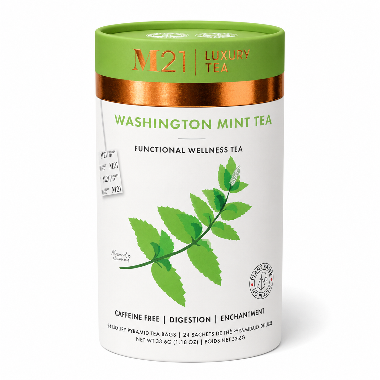 Washington Mint Luxury Herbal Tea | Canadian | 24ct