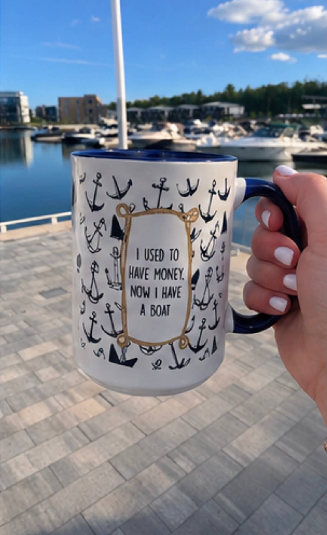 I Used To Have Money, Now I have a Boat Mug - Nautical