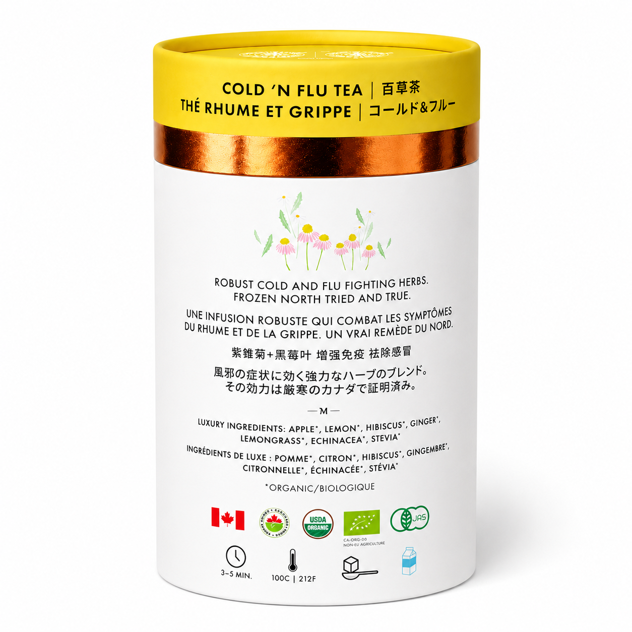 Cold & Flu Luxury Herbal Tea | Organic |  Canadian: Large