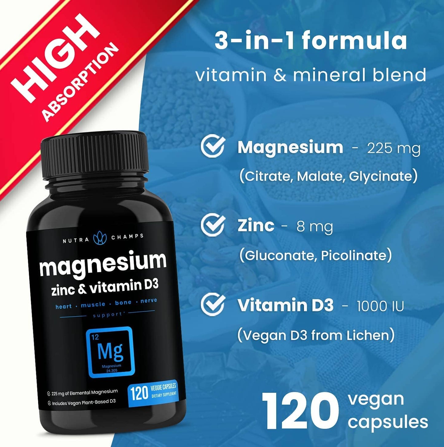 Magnesium, Zinc & Vitamin D3