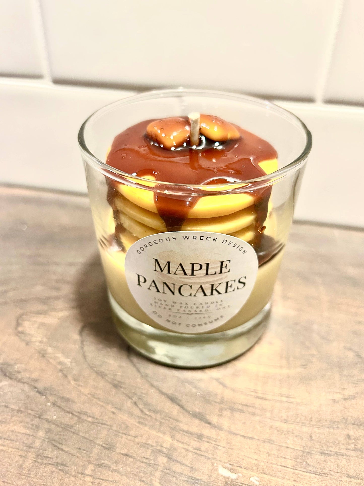 Maple Pancake Dessert Candle
