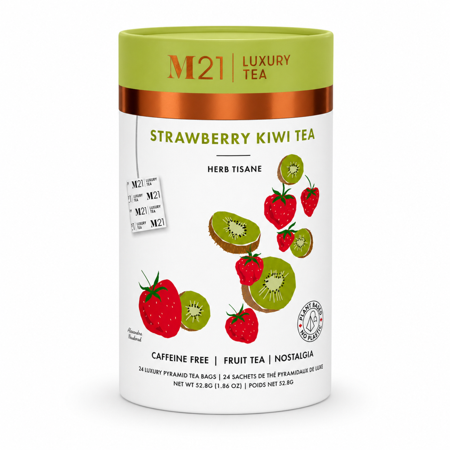 Strawberry Kiwi Luxury Herbal Tea | Canadian | 24ct