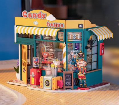 DIY Miniature House Kit: Rainbow Candy House