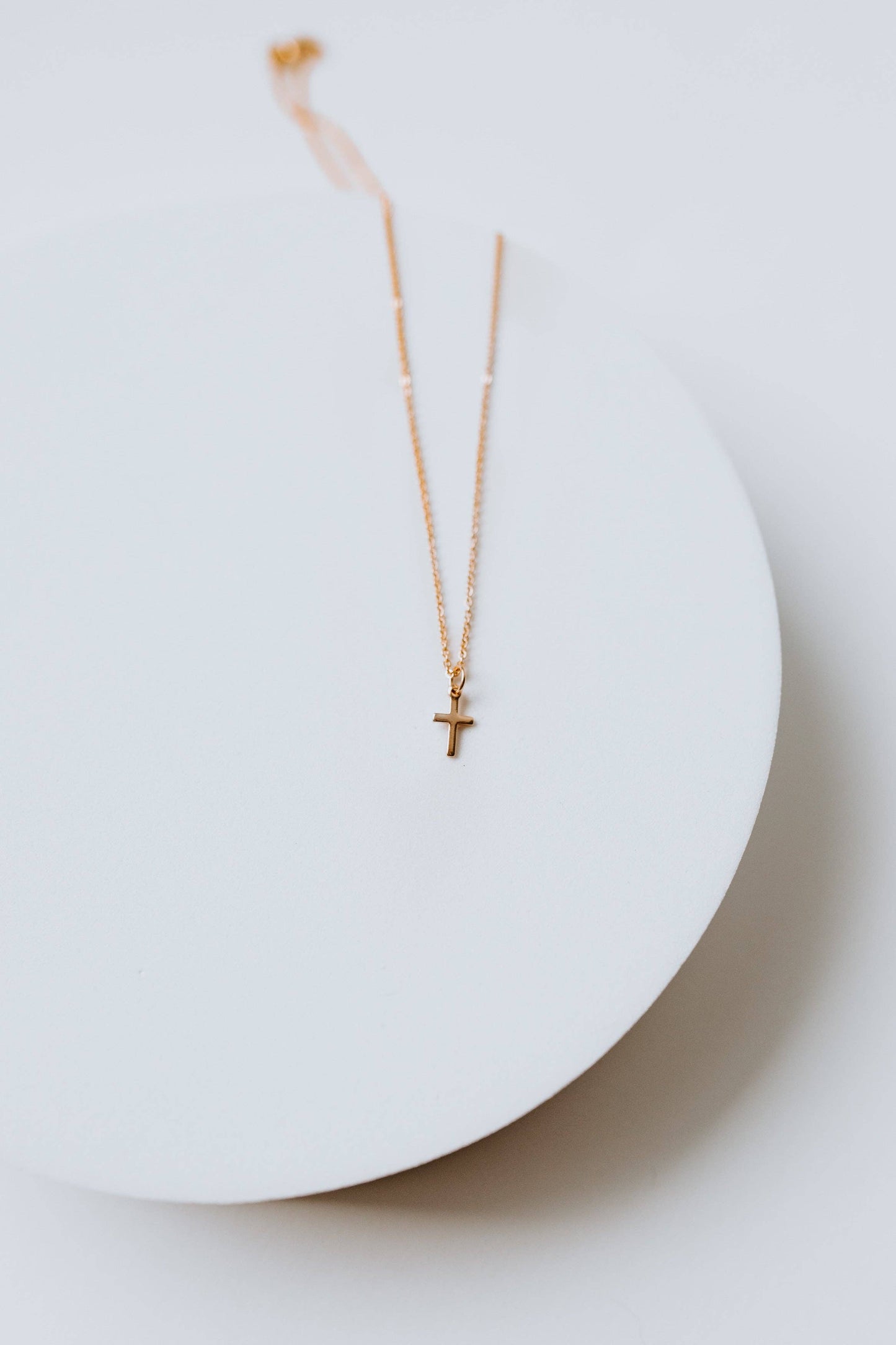 Dainty Cross Necklace: 16
