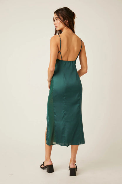 City Cool Midi Slip - Evergreen