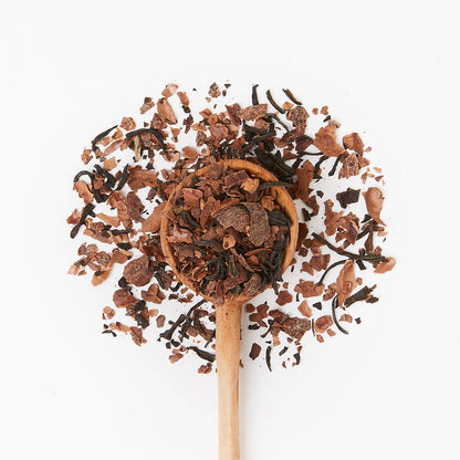 Purple Chocolate Tin & Spoon- Organic, Fair-Trade Purple Tea