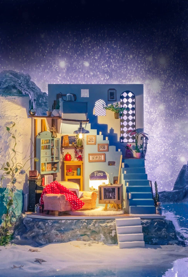 DIY Miniature House Kit: Joy's Living Room