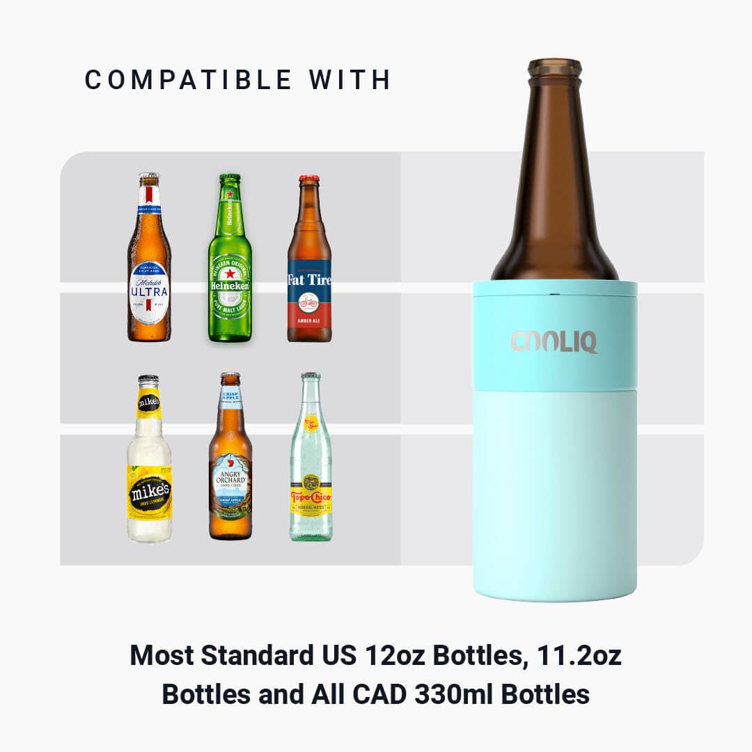 BevChiller Bottle | Matte Grey (12oz/11.2oz Bottles): PACIFIQ Blue