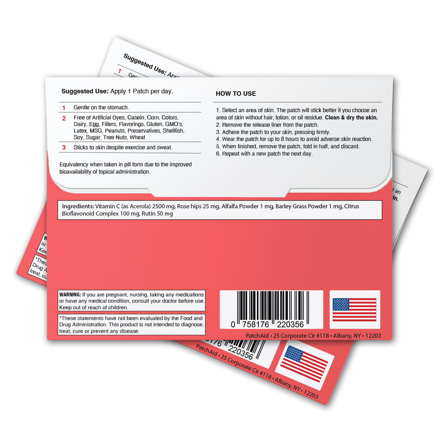 Vitamin C Plus Patch - Antioxidant Support & Immune Boost: 12-Pack with Display Case