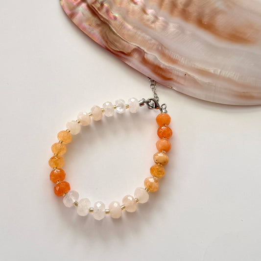 Tangerine Bead Bracelet