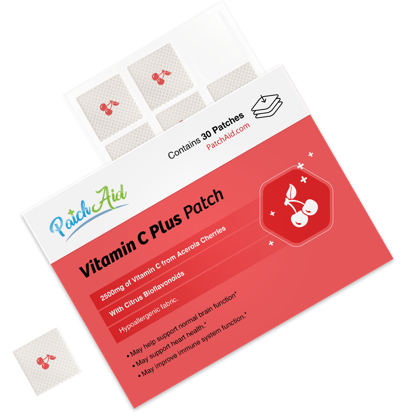 Vitamin C Plus Patch - Antioxidant Support & Immune Boost: 12-Pack with Display Case