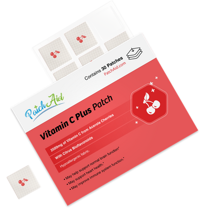 Vitamin C Plus Patch - Antioxidant Support & Immune Boost: 12-Pack with Display Case