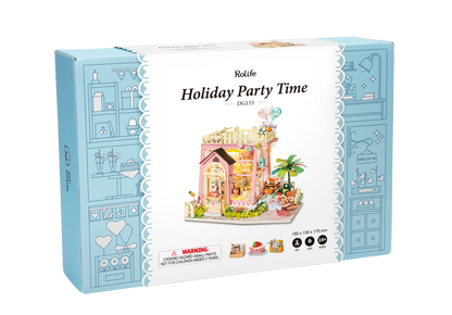 DIY Miniature House Kit: Holiday Party Time