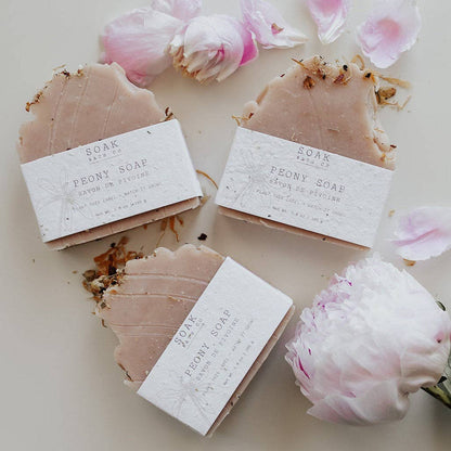 Peony Soap Bar: Floral Collection - Made in Canada