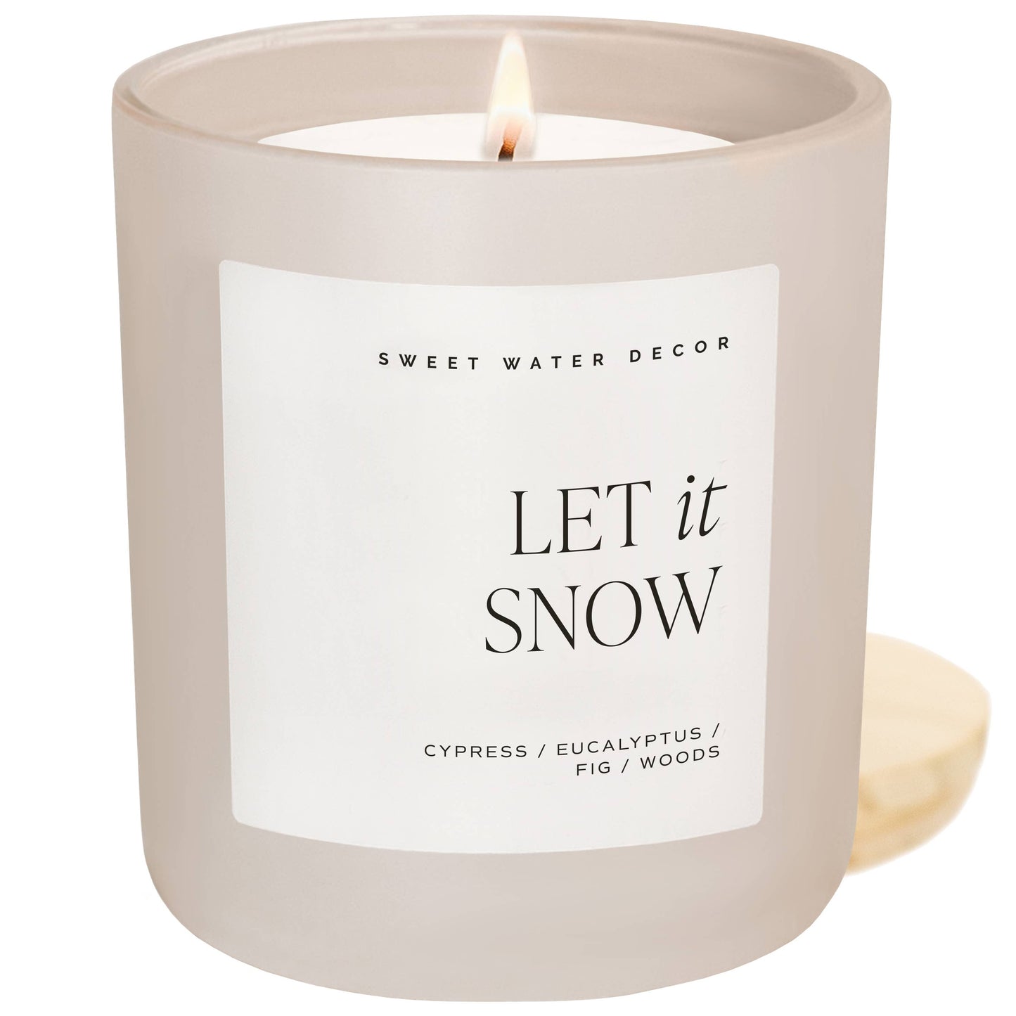 Let It Snow 15 oz Soy Candle, Matte Jar - Home Decor