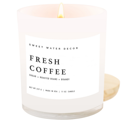Fresh Coffee 11 oz Soy Candle - Home Decor & Gifts