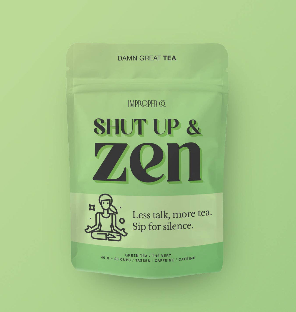 Shut Up & Zen Green tea, 20 Servings, Flavoured Tea Blend