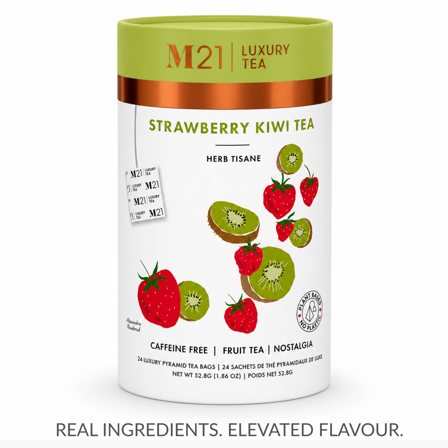 Strawberry Kiwi Luxury Herbal Tea | Canadian | 24ct