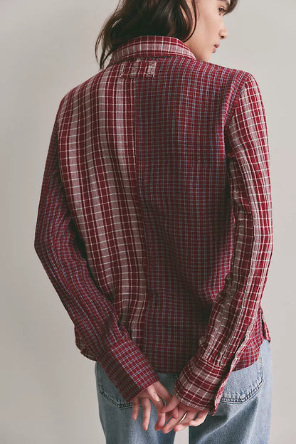 Benny Slim YD Plaid - Rusty Red Combo