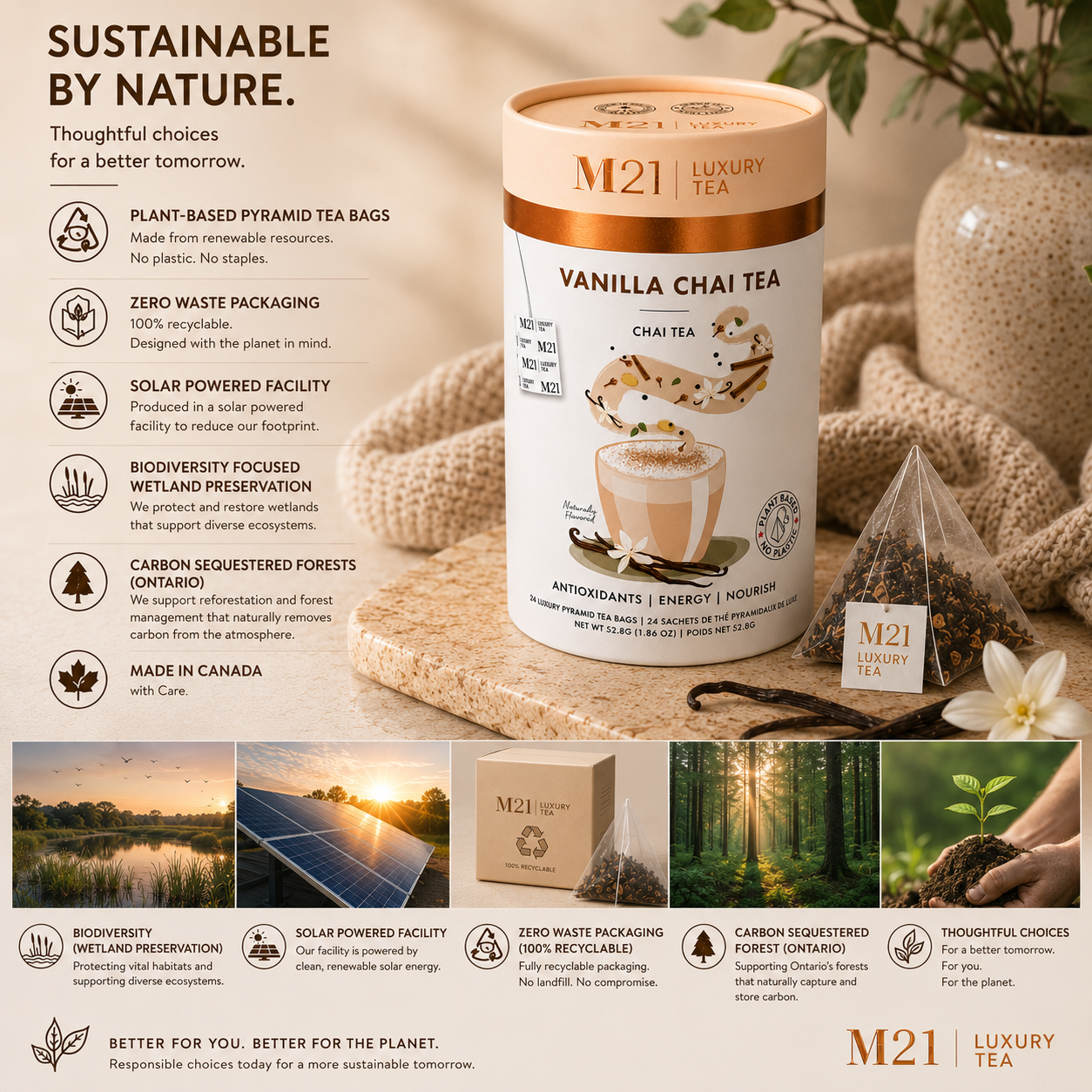 Vanilla Chai Luxury Black Tea | Canadian | 24ct