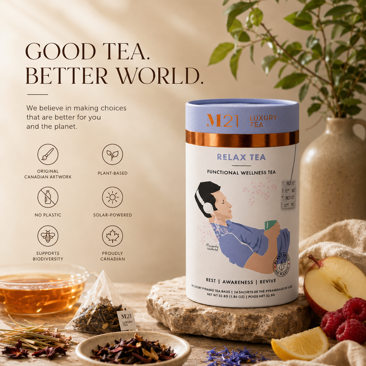 Relax Luxury Herbal tea | Canadian : Large