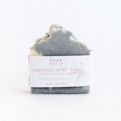 Charcoal Mint Soap Bar - Canadian Handmade