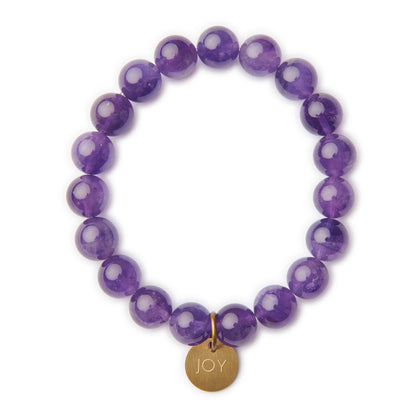 Purple Joy Serenity Stone Bracelet : JOY