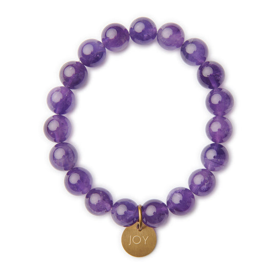 Purple Joy Serenity Stone Bracelet : JOY