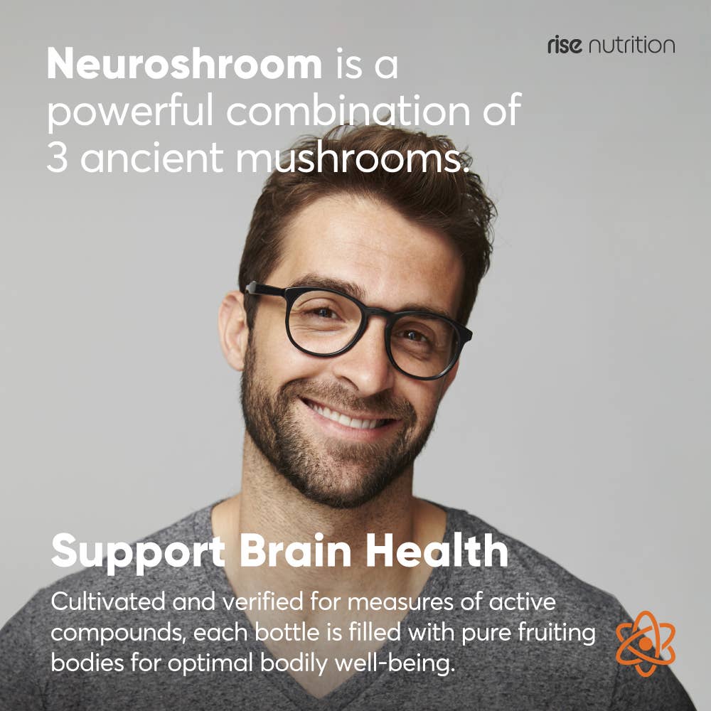 Neuroshrooms - Organic Lion's Mane, Cordyceps, Reishi 90 ct